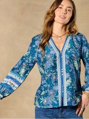 Sundance Cotton and Silk Arvilla Peasant Top NWOT Size Medium